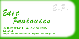 edit pavlovics business card